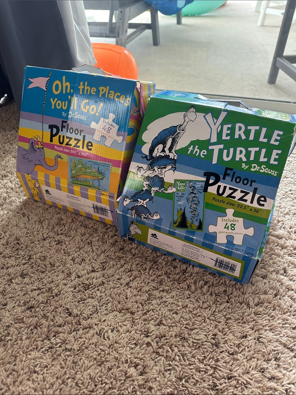 TWO Dr. Seuss floor puzzles 48 pieces each